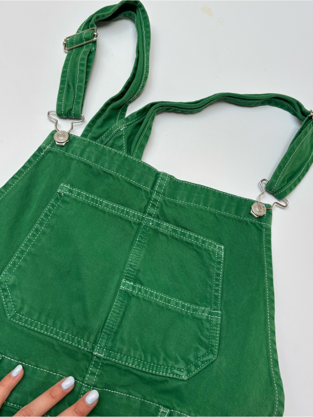 Free People Green Women's Denim Overalls